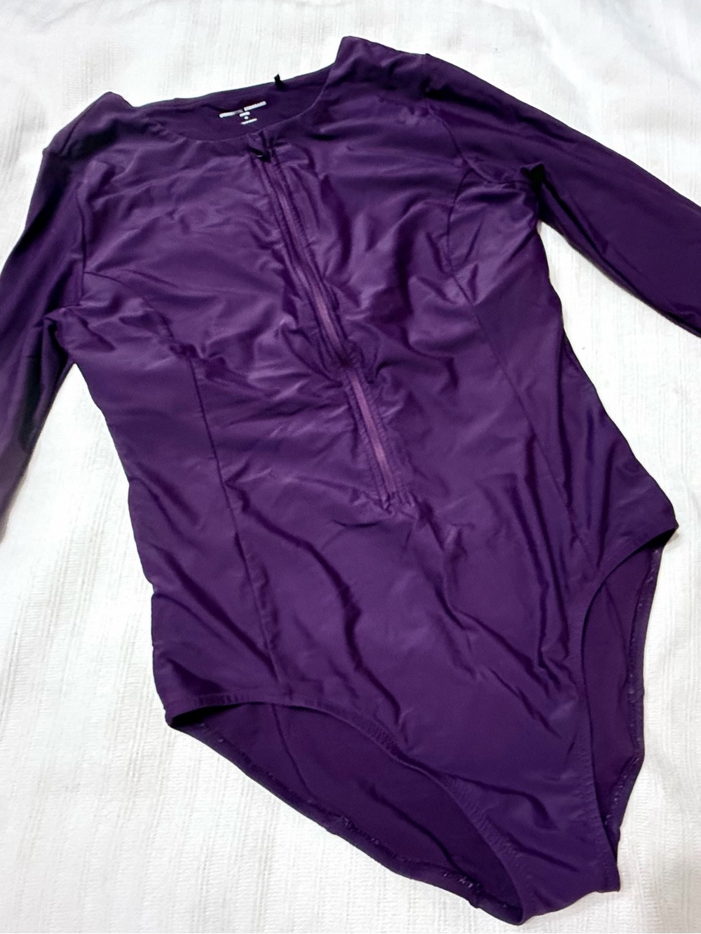 Universal Standard Purple Long-Sleeve One-Piece Swimsuit M (18/20)